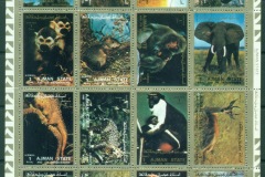 Ajman 1973 Mi#2685-2700 Mammals sheetlet