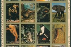 Ajman 1973 Mi#2685-2700B Mammals sheetlet IMPERF