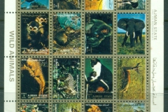 Ajman 1973 Mi#2701-2716 Mammals sheetlet small size