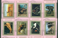 Ajman 1973 Mi#2685-2700 Mammals 16xDLMS Pink, IMPERF