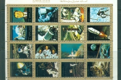 Ajman 1973 History of Space Small size Sheetlet