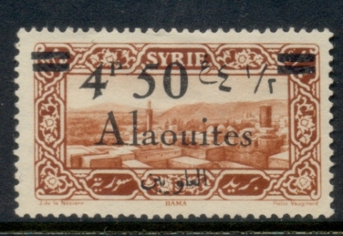 Alaouites 1925 Opts on Pictorials 4.50p on 75c
