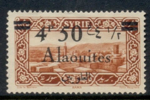 Alaouites 1925 Opts on Pictorials 4.50p on 75c