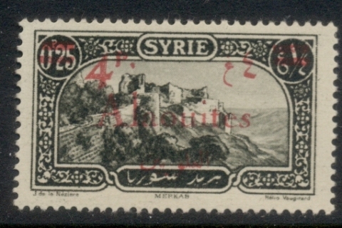 Alaouites 1925 Opts on Pictorials 4p on 25c