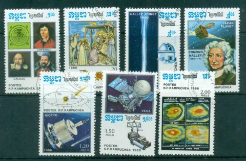 Cambodia-1986-Space-CTO-lot83101