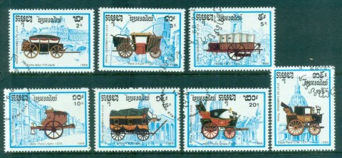 Cambodia-1989-Stage-Coaches-CTO-lot83141