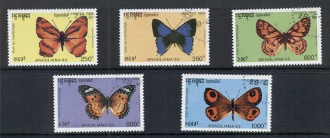 Cambodia-1993-Insects-Butterflies-CTO