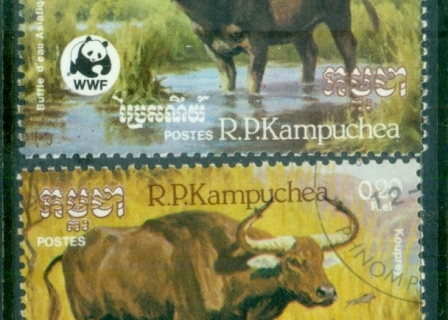 Cambodia-1986 WWF Cambodian Cattle