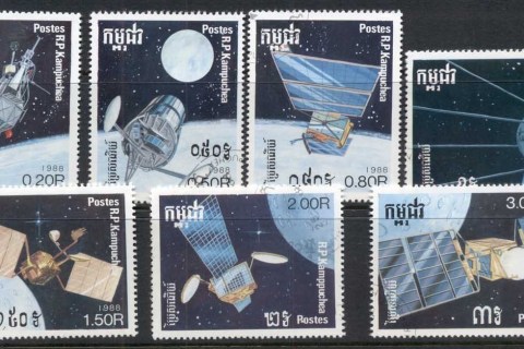 Cambodia-1988-Space-Satellite-CTO
