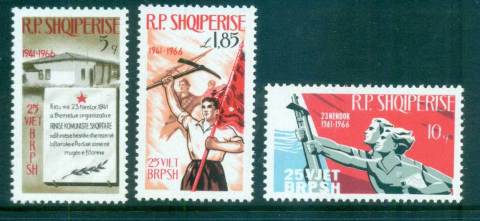 Albania-1966-Communist-party-MUH-lot69586