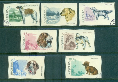 Albania-1966-Dogs-CTO-lot69583