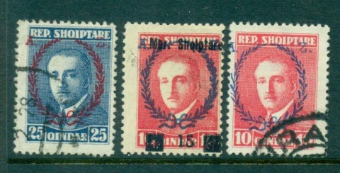 Albania-1925-7-Ahmad-Zogu-Asst-inc-opts-3-MH-FUlot31003