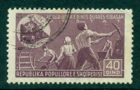 Albania-1947-Young-railway-labourers-40q-FU-lot31011