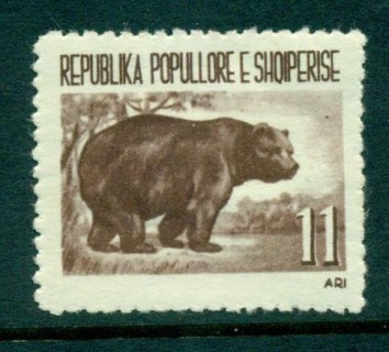 Albania-1961-11lek-brown-bear-MLH-lot31028