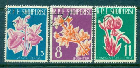 Albania-1961-Flowers-CTO-lot69458