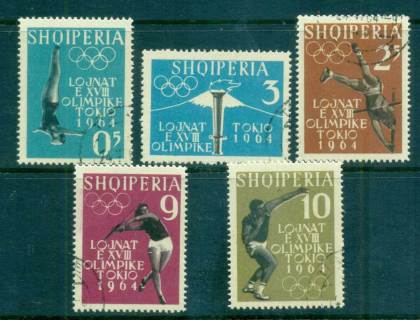 Albania-1962-Tokyo-Olympics-CTO-lot69466