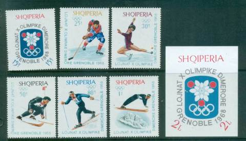 Albania-1967-68-Grenoble-Winter-Olympics-MS-MUH-lot69621