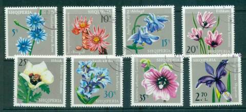 Albania-1974-Protected-Flowers-CTO-lot69807