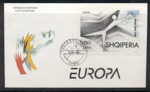 Albania-1995-Europa-Peace-Freedom-MS-FDC