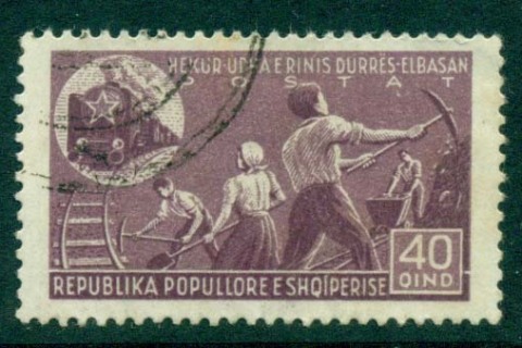 Albania-1947-Young-railway-labourers-40q-FU-lot31011