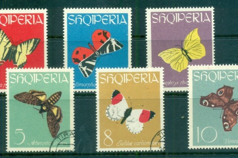 Albania-1963-Butterflies-CTO-lot69483