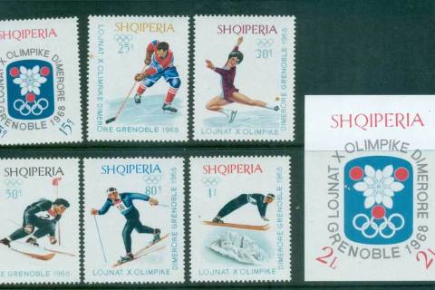 Albania-1967-68-Grenoble-Winter-Olympics-MS-MUH-lot69621