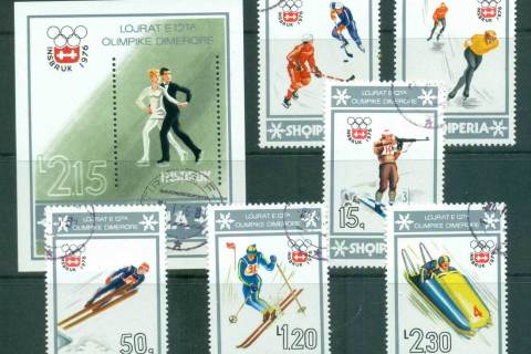 Albania-1976-Winter-Olympics-Innsbruck-MS-CTO-lot69815