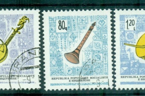 Albania-1978-Folk-Musical-Instruments-CTO-lot69843