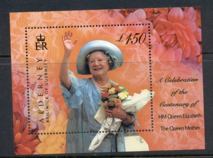 Alderney 2000 Queen Mother 100th Birthday MS