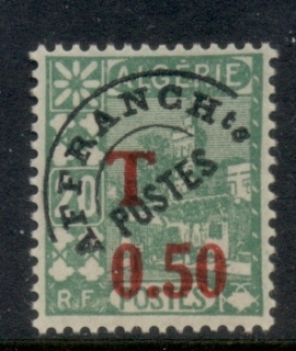 Algeria 1944 Postage Due Precancel 50c on 20c