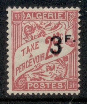 Algeria 1927 Postage Due Surch 3f on 25c