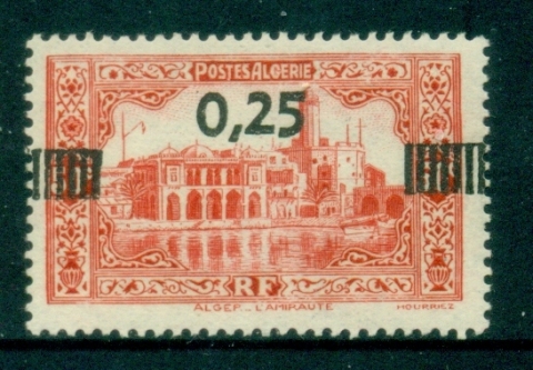 Algeria 1938 Surcharge 25c on 50c