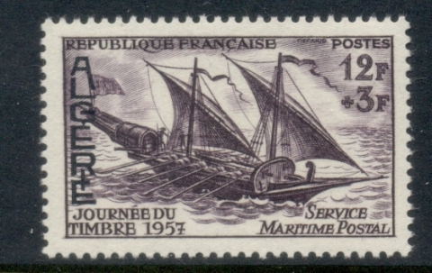 Algeria 1957 Stamp day, Maritime Postal Services