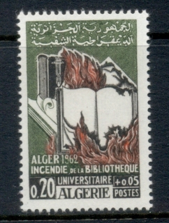 Algeria 1965 Burning of the Library of Algiers