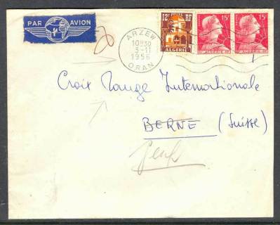 Algeria 1956 Cover to Switzerland