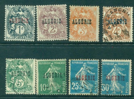 Algeria-1924-26-Asst-8-MH-FU-lot31062