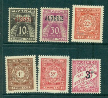 Algeria-1940s-Asst-Postage-Dues-6-MH-lot31079