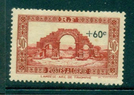 Algeria-1942-60c-Surch-on-90c-MH-lot31075