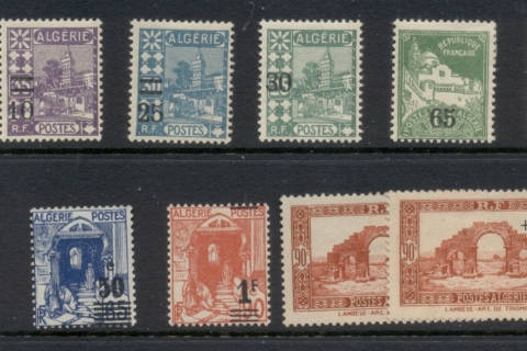 Algeria-1927-42 Surcharges Asst