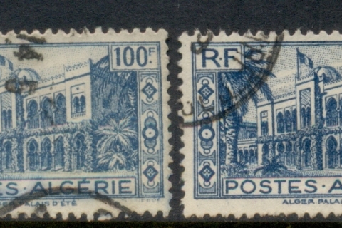 Algeria 1944 Summer Palace 100f 2xshades