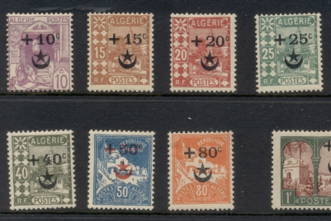 Algeria-1927 Surcharge, Wounded Moroccans to 1f