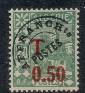 Algeria 1944 Postage Due Precancel 50c on 20c