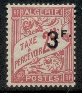 Algeria-1927 Postage Due Surch 3f on 25c