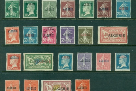 Algeria-1924-26 Opts on Blanc, Semeuse, Pasteur & Mersons