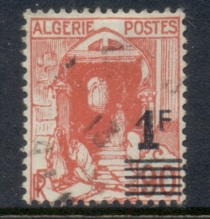 Algeria 1939 Surcharge 1f on 90c