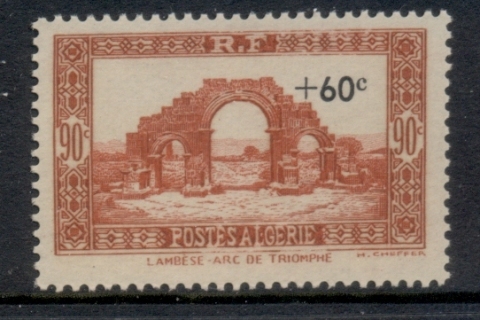 Algeria 1942 Pictorial, Surcharge 90c + 60c National relief