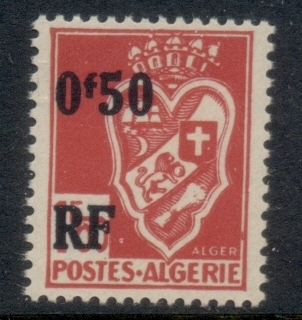 Algeria 1945 Surcharge RF 50c on 1.50f