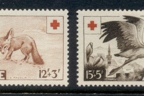 Algeria 1957 Red Cross, Wildlife