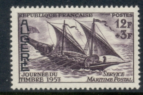 Algeria 1957 Stamp day, Maritime Postal Services