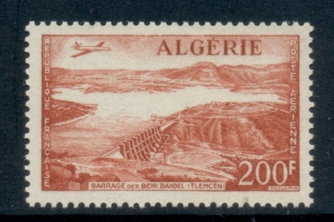 Algeria 1957 Airmail Beni Bahdel dam